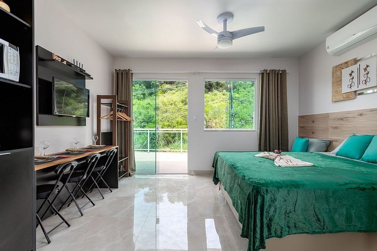 Apto Cama Queen - Wi-Fi A 5 min Praia