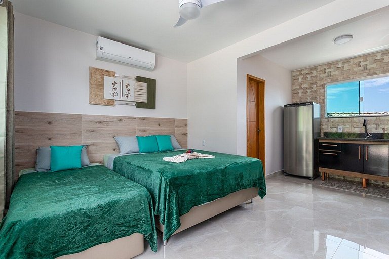 Apto🏠CAMA QUEEN - Wi-Fi 📶 A 5 min🚘 PRAIA
