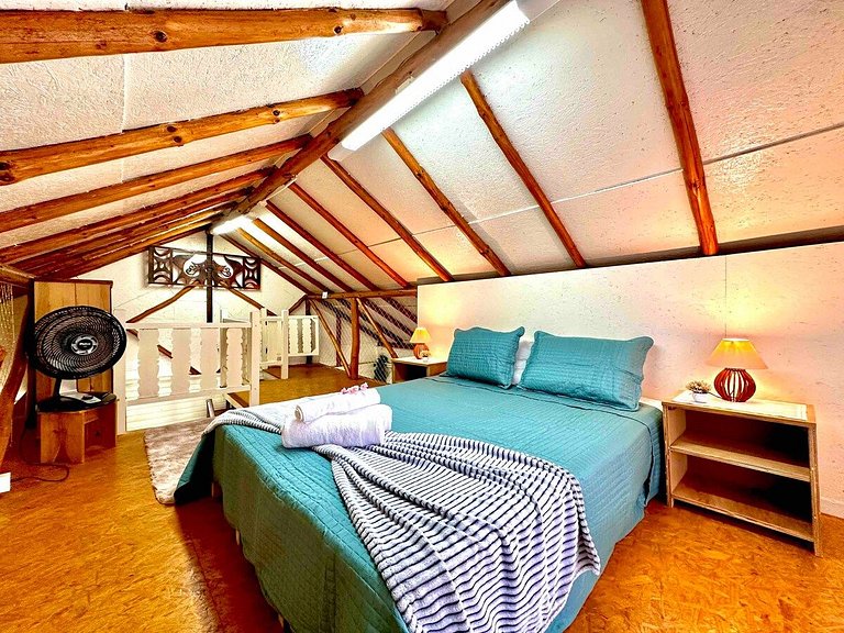 Cabana Sítio 2Qtos| p Família|Lareira|8 min Centro