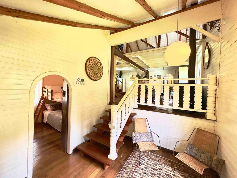 Cabana Sítio 2Qtos| p Família|Lareira|8 min Centro