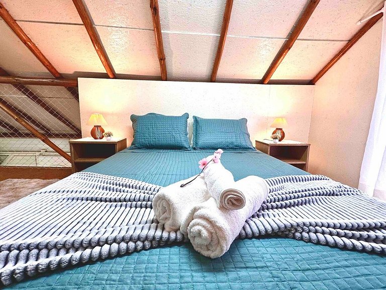 Cabana Sítio 2Qtos| p Família|Lareira|8 min Centro