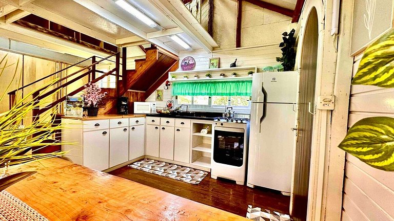 Cabana Sítio 2Qtos| p Família|Lareira|8 min Centro