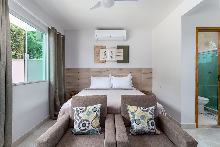 Apto🏠CAMA QUEEN - Wi-Fi 📶 A 5 min🚘 PRAIA