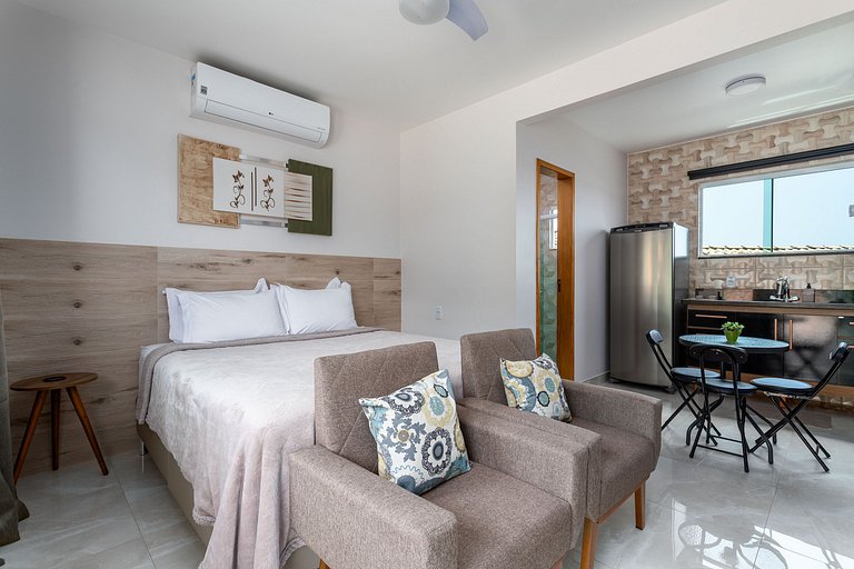 Apto🏠CAMA QUEEN - Wi-Fi 📶 A 5 min🚘 PRAIA