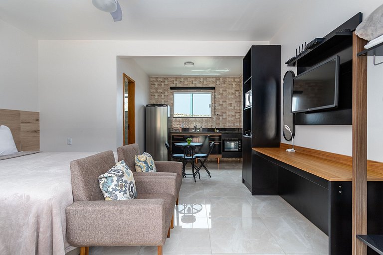 Apto🏠CAMA QUEEN - Wi-Fi 📶 A 5 min🚘 PRAIA