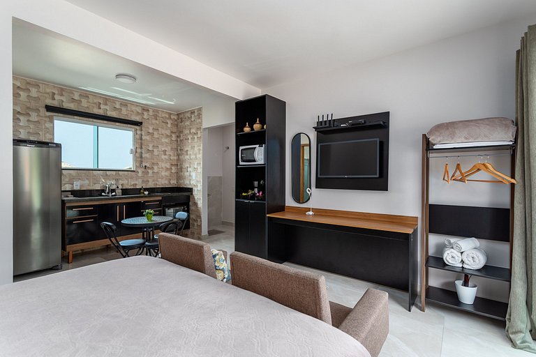 Apto Cama Queen - Wi-Fi A 5 min Praia